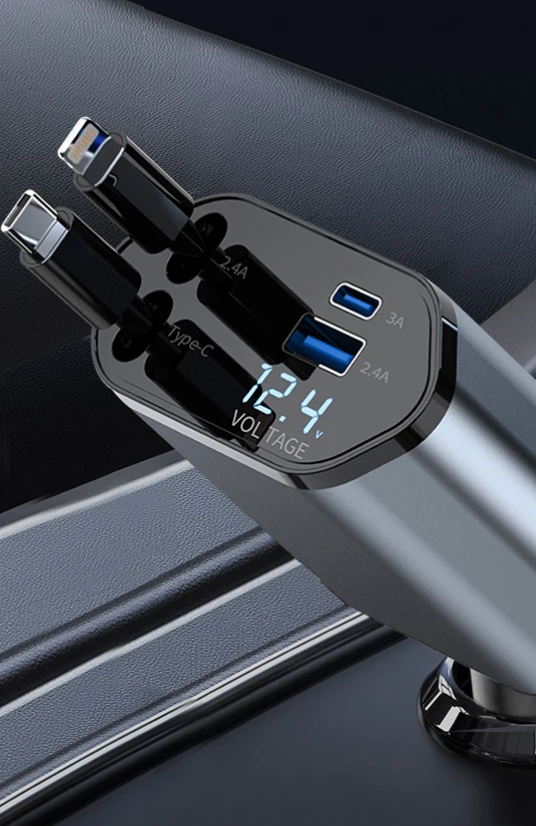 CARGADOR 4 EN 1 DE COCHE